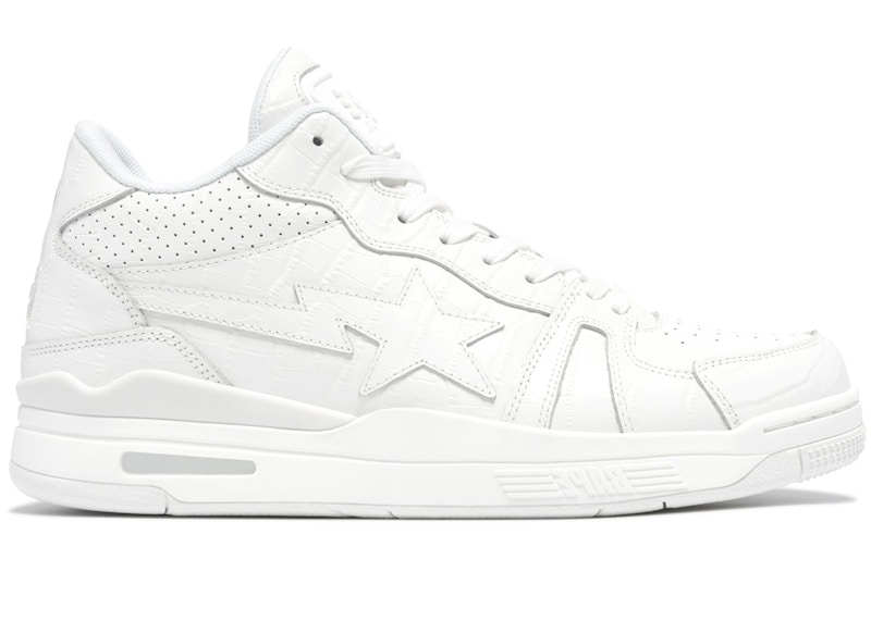 A Bathing Ape Clutch Sta #2 White Croc Men's