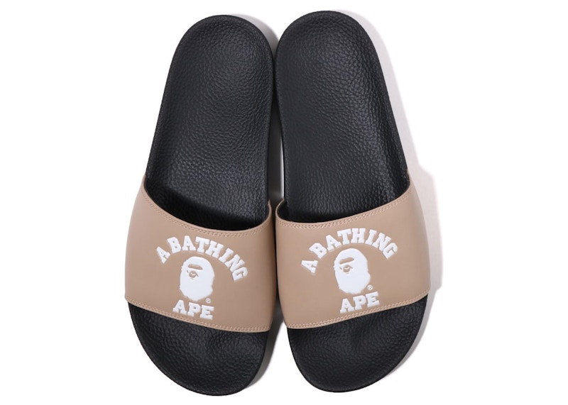 A Bathing Ape College Slide Sandal Online Exclusive Beige (2022