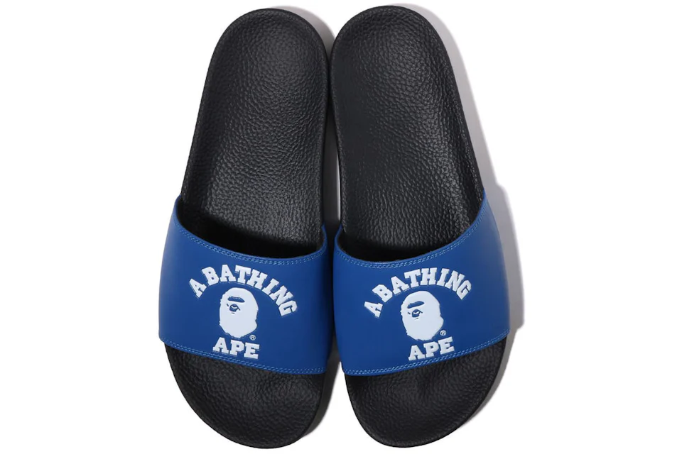 A Bathing Ape College Slide Sandal Online Exclusive Blue (2022)