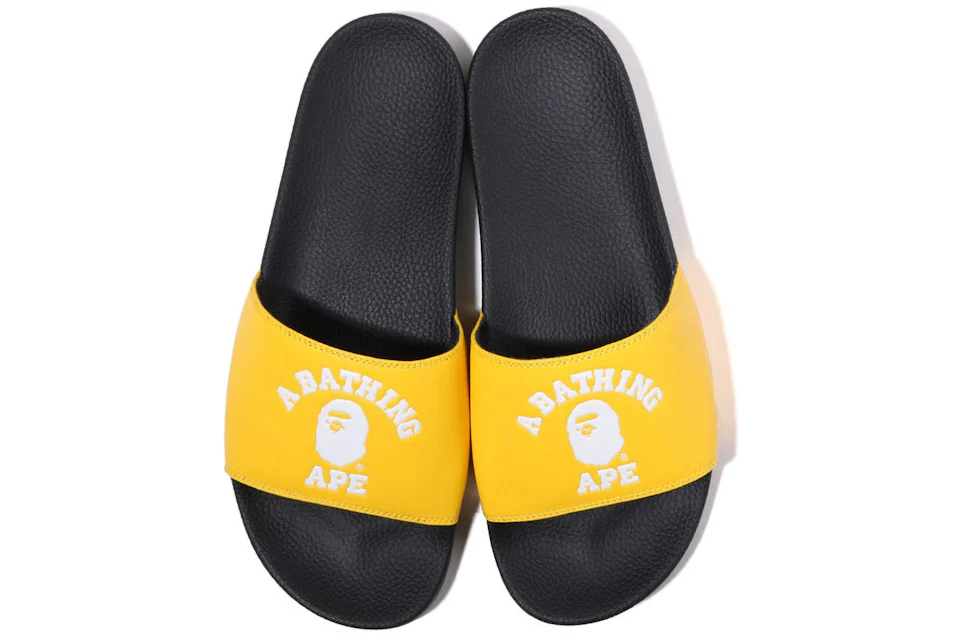 A Bathing Ape College Slide Sandal Online Exclusive Yellow (2022)