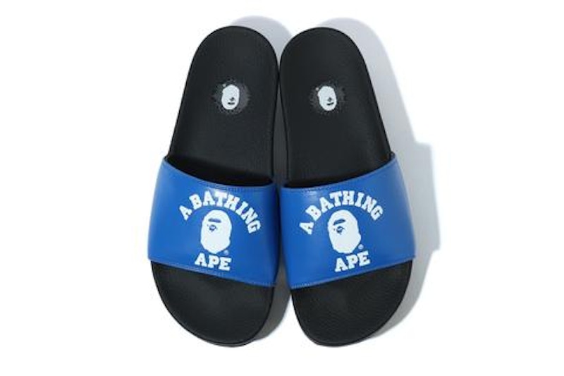 A Bathing Ape College Slide Sandals Yellow