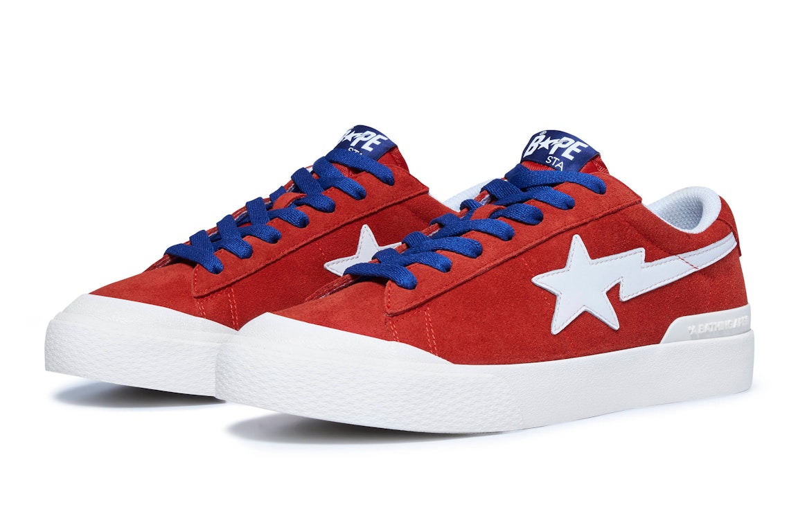 Pre-owned Bape A Bathing Ape Mad Sta Red In Red/blue/white