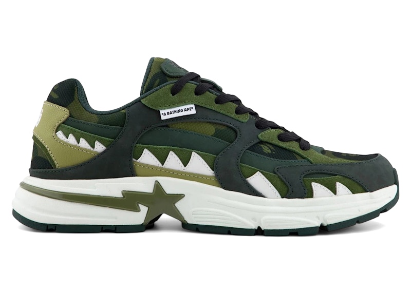 公式の店舗 Bathing A Ape 1L30-191-319/1L30 - Men's Green #1 Sta Shark スケートボード
