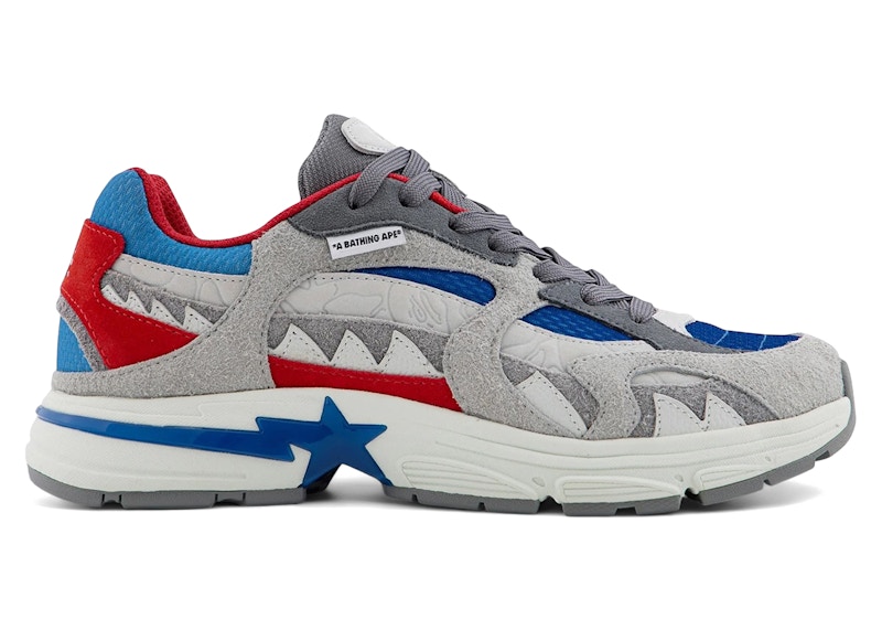 A Bathing Ape Shark Sta #2 Blue Grey Red - 1L30-191-320/001FWL301320-BLU
