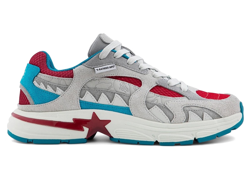 A Bathing Ape Shark Sta #2 Gray Red Blue - 1L30-191-320/001FWL301320-GRY