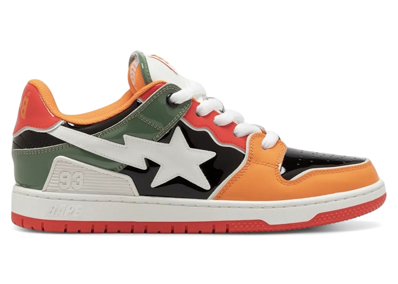 A Bathing Ape Sk8 Sta #2 M1 Green Orange メンズ - 1FWL-301 A Bathing Ape Sk8 Sta #2 M1 Green Orange メンズ - 1FWL-301