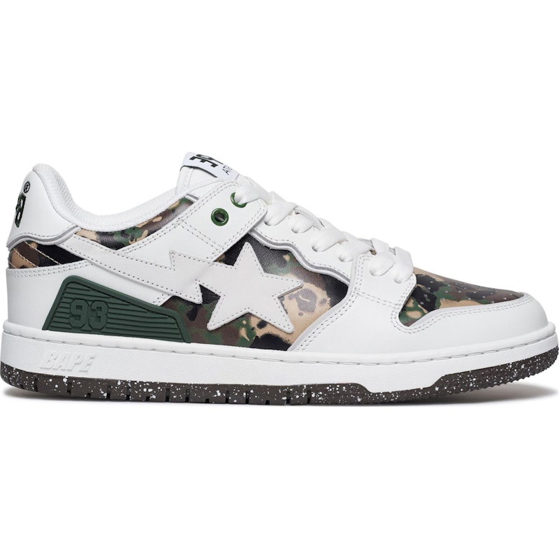 Pre-owned Bape Men's A Bathing Ape Sk8 Sta #2 Sneakers In White/camo