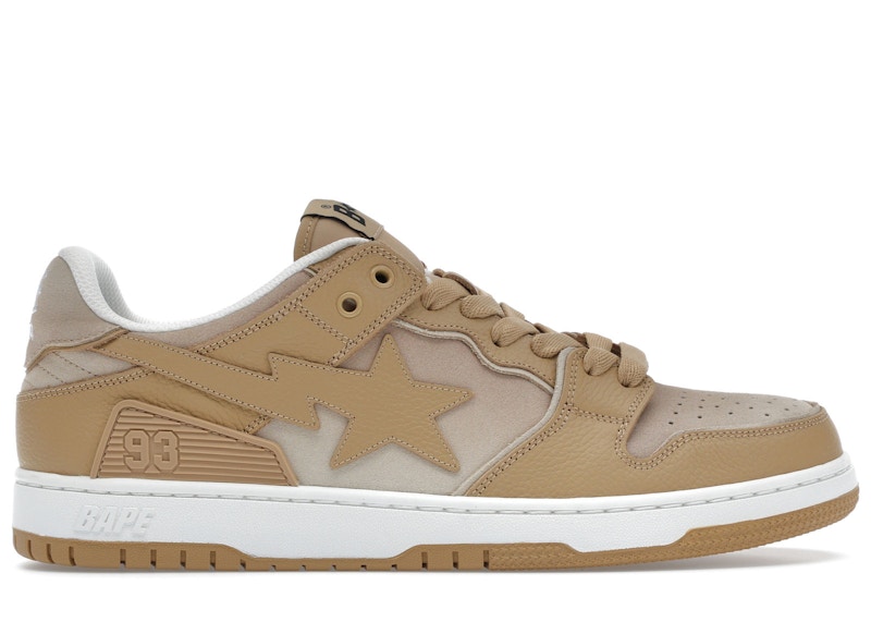 Pre-owned Bape Men's A Bathing Ape Sk8 Sta #4 Sneakers In Beige