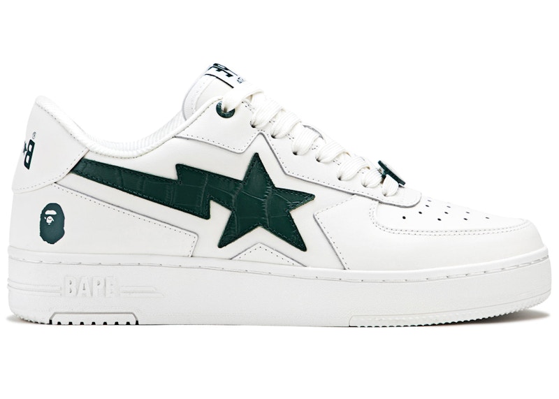 A Bathing Ape Sta Icon #1 White Green Croc メンズ - 1L30-191