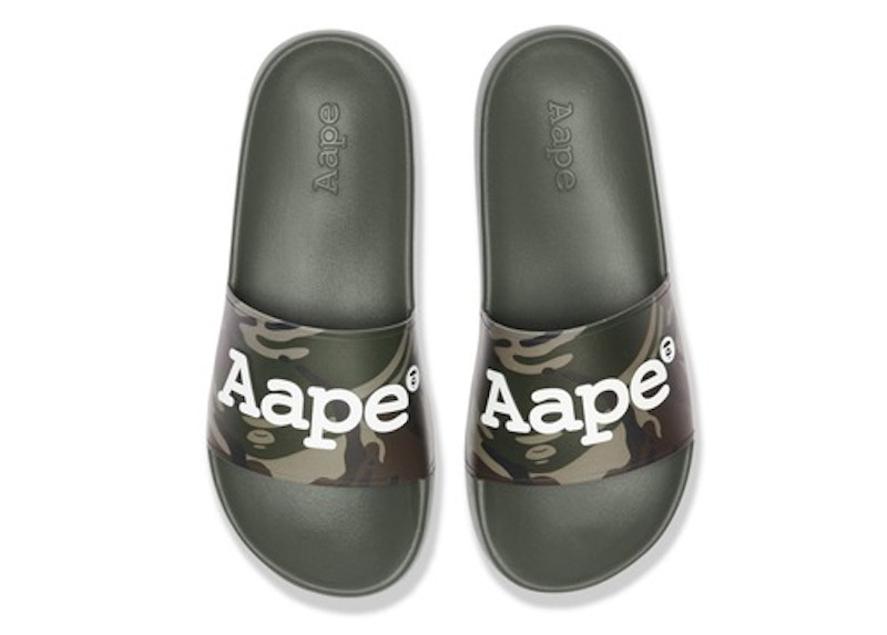 AAPE Slider Green - AAPSHM6763XXI