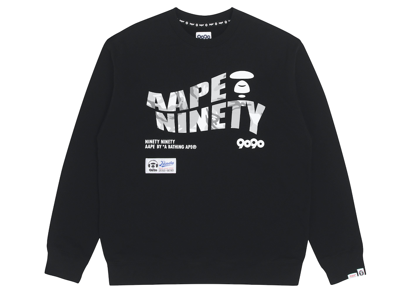 BAPE x 9090 Graphic Fleece Sweatshirt Black Men's - FW22 - US