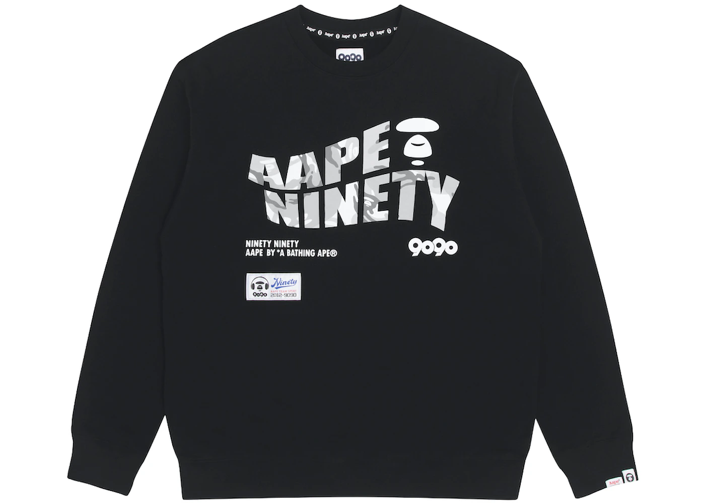 BAPE x 9090 Graphic Fleece Sweatshirt Black Men's - FW22 - US