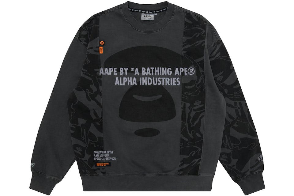 BAPE Sweatshirt Black US - Washed x - Industries FW22 Alpha