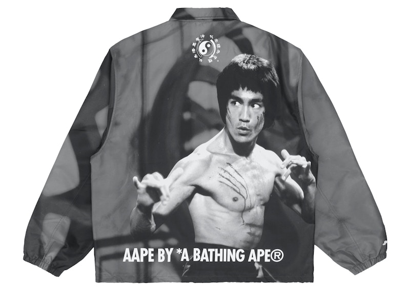 BAPE x Bruce Lee Coach Jacket Black White Men's - SS22 - US