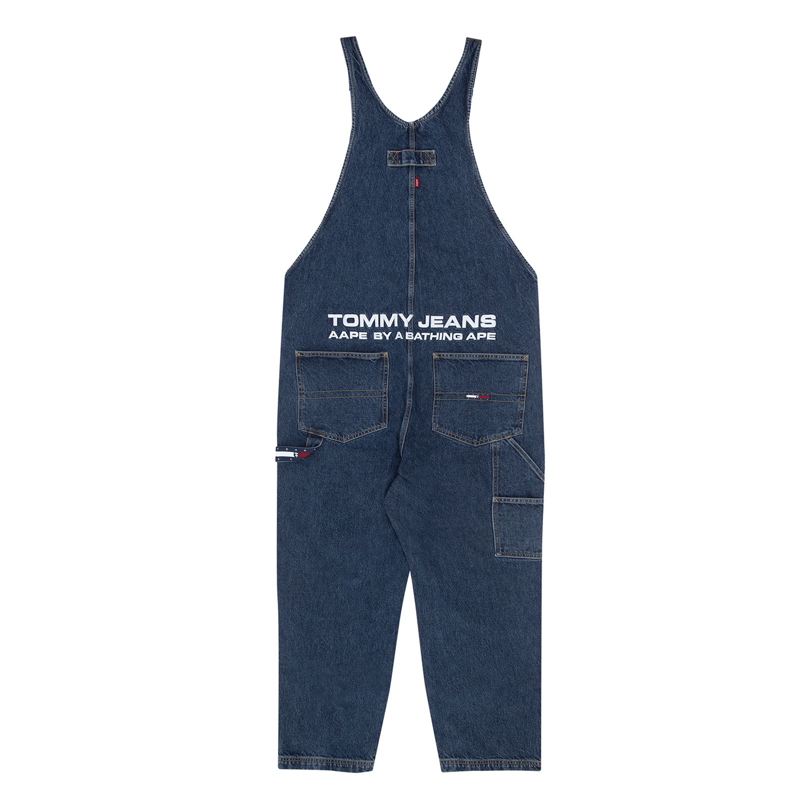 BAPE x Tommy Dungaree Denim Overalls Blue Men's - SS22 - US