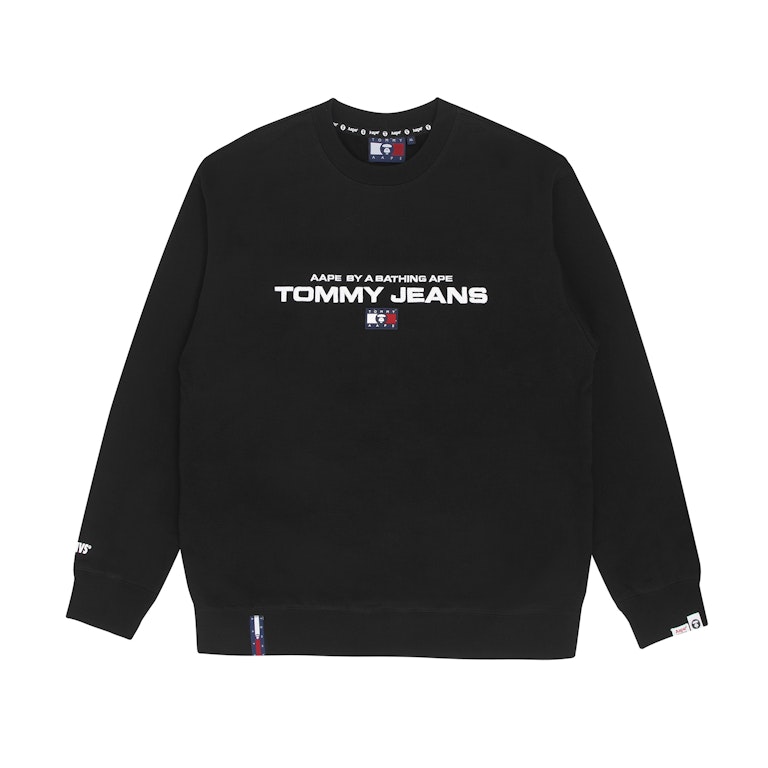 Pre-owned Aape X Tommy Flag Sweatshirt Black