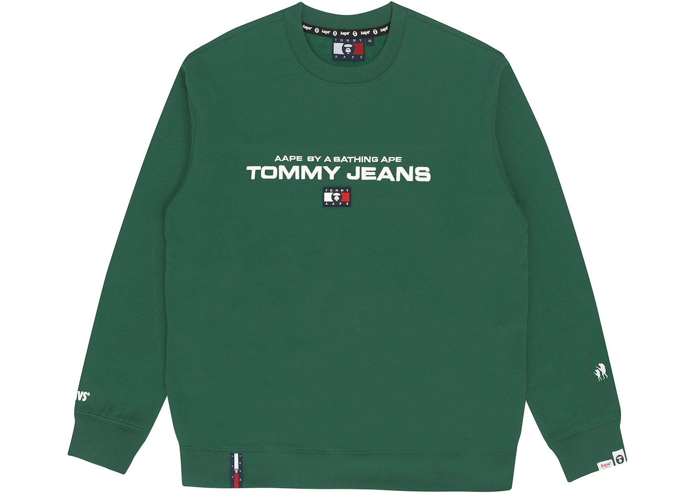 BAPE x Tommy Flag Sweatshirt Green Men's - SS22 - US