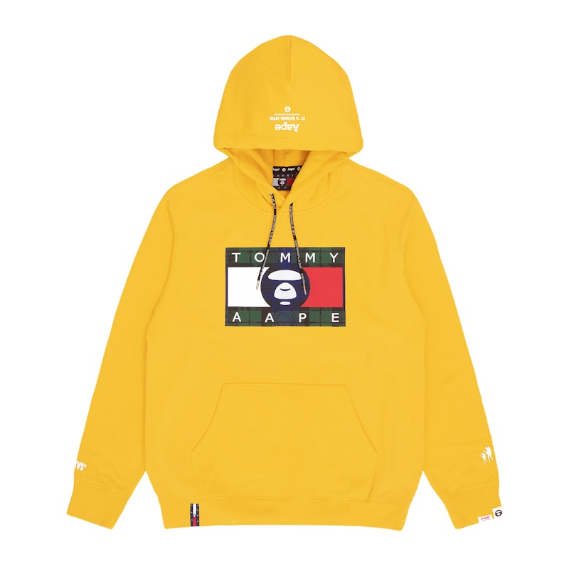 BAPE x Tommy Logo Hoodie Yellow Men's - SS22 - US