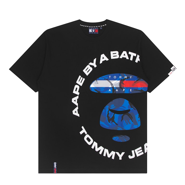 Pre-owned Aape X Tommy Logo T-shirt Black
