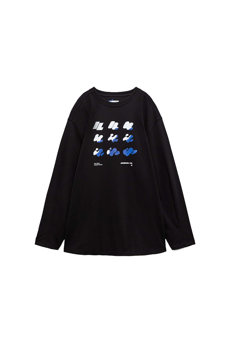 ADER error x Zara Graphic LS T-shirt Black - FW22 - US