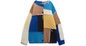 ADER error x Zara Oversized Patchwork Knit Cardigan Multicolored