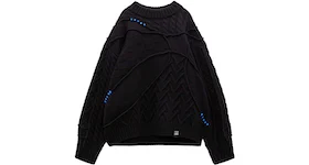 ADER error x Zara Oversized Patchwork Knit Mens Sweater Black