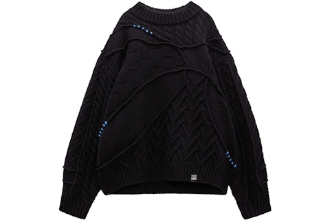 ADER error x Zara Oversized Patchwork Strick Herren Pullover