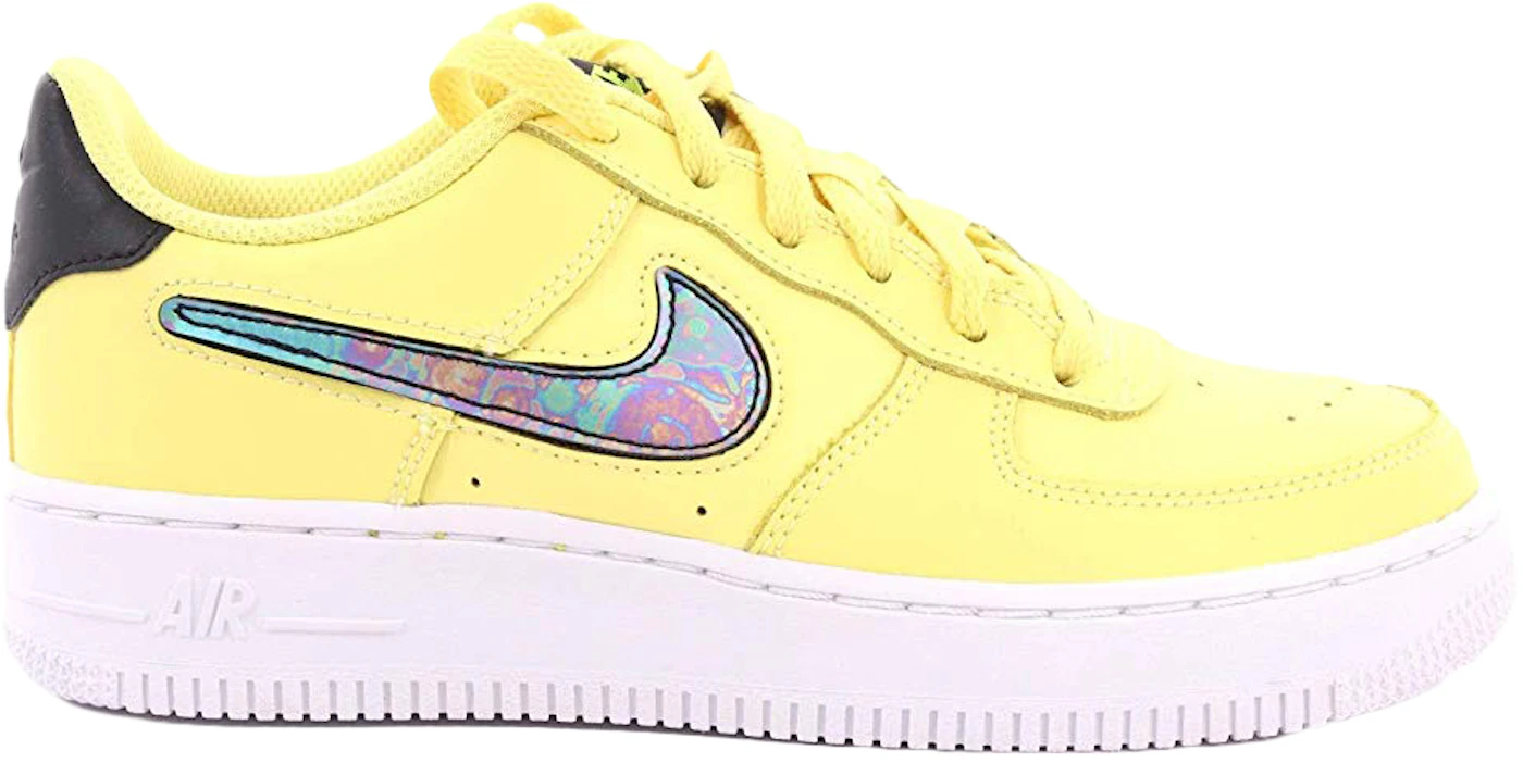 A Smiley Face Appears On The Nike Air Force 1 '07 LV8 3 Yellow