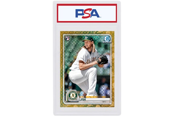 A.J. Puk 2020 Bowman Chrome X Rookie Gold X-Fractor /3 #34