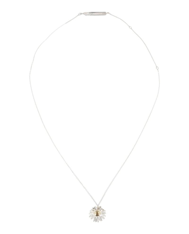 Pre-owned Ambush Women's  Daisy Charm Necklace In Silver