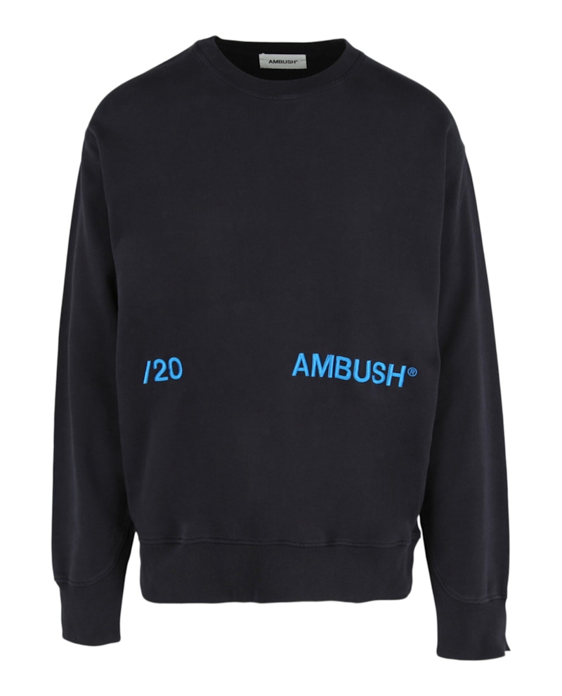 Ambush Embroidered Logo Sweatshirt Navy Blue