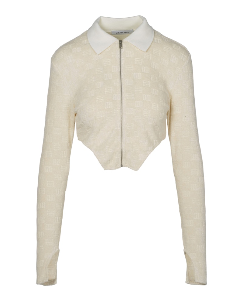 Giacca corta Ambush Monogram Jacquard Bianco