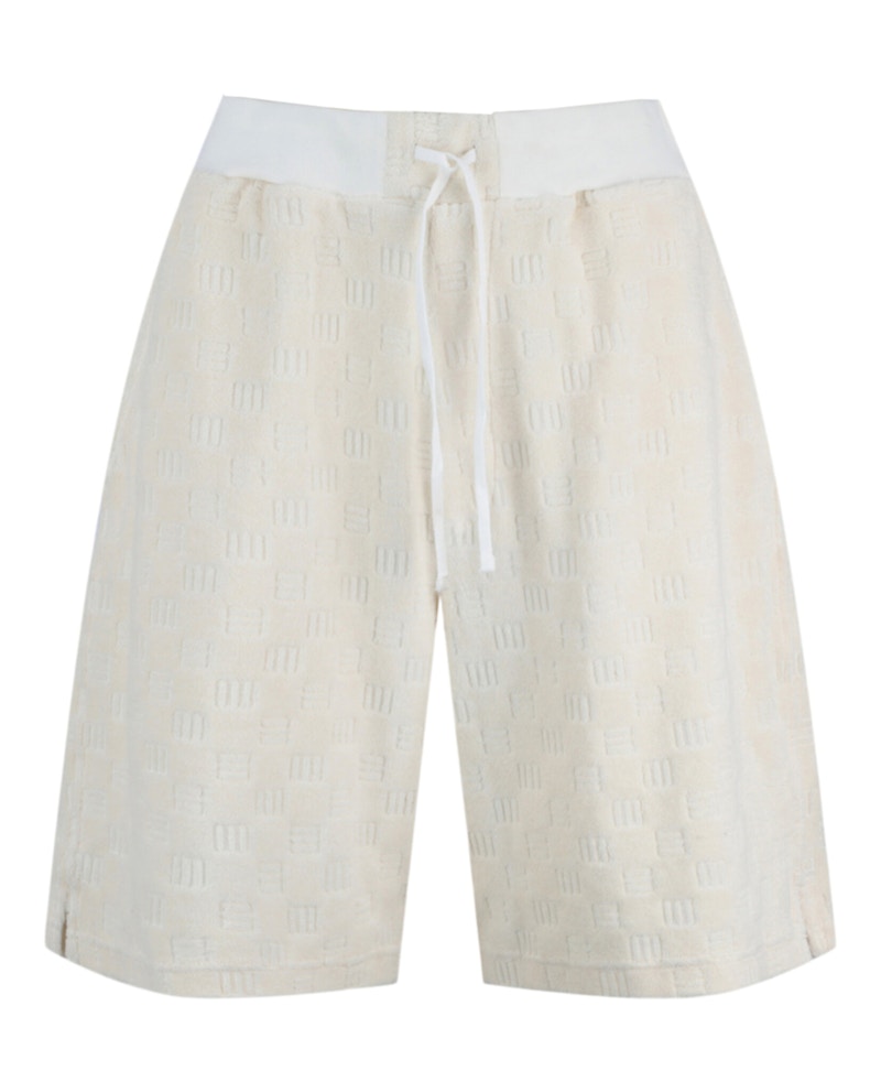 Ambush Monogrammed Sweat Shorts White