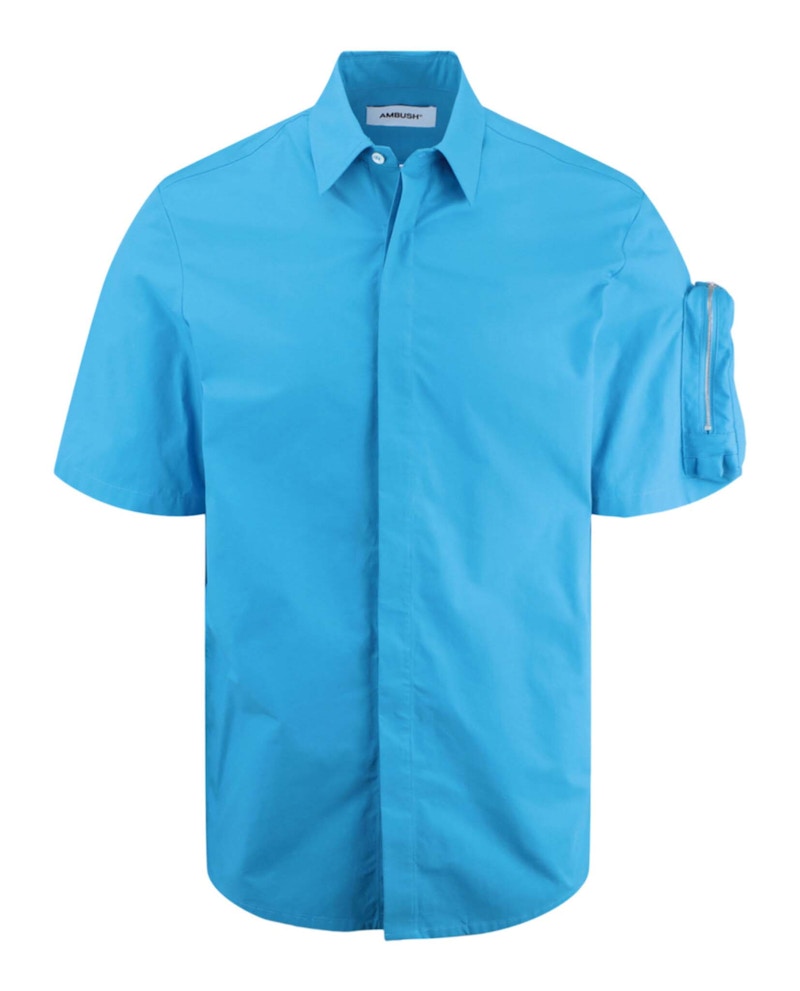 Ambush Short Sleeve Collared Shirt Blue