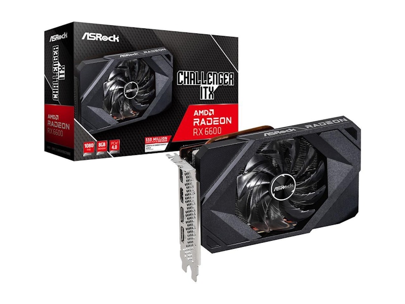 AMD ASROCK Challenger ITX Radeon RX 6600 8GB Graphics Card