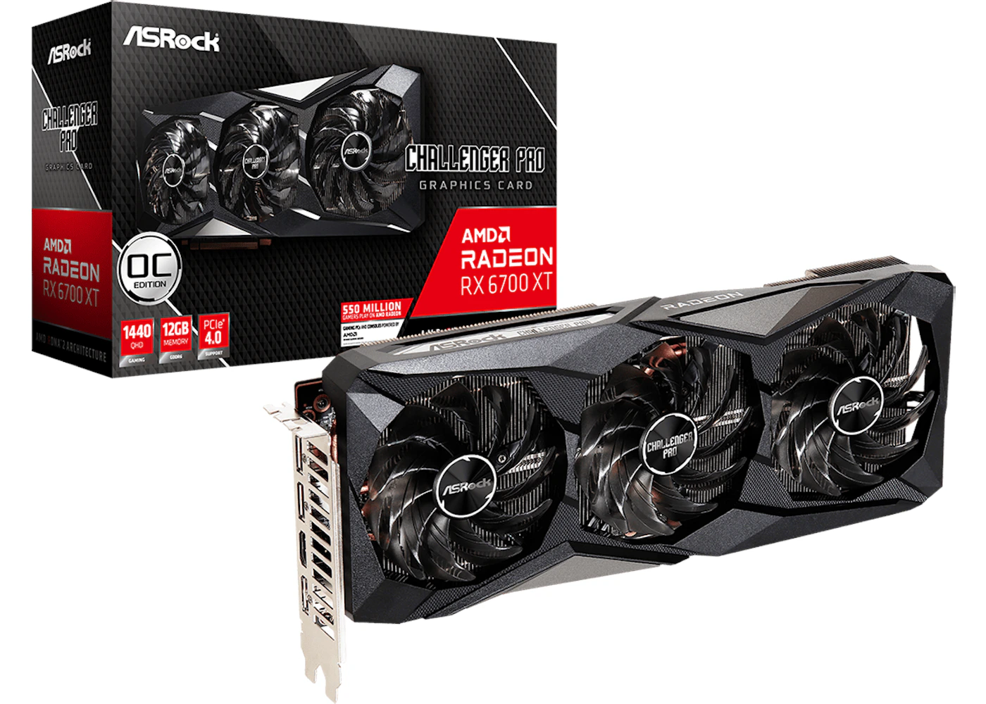 AMD ASROCK Radeon RX 6700 XT Phantom Challenger Pro 12GB OC