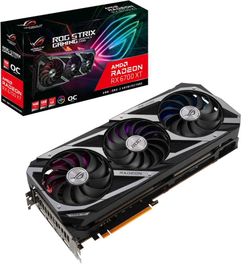 AMD ASUS ROG STRIX GAMING Radeon RX 6700 XT OC 12GB Graphics Card (ROG ...