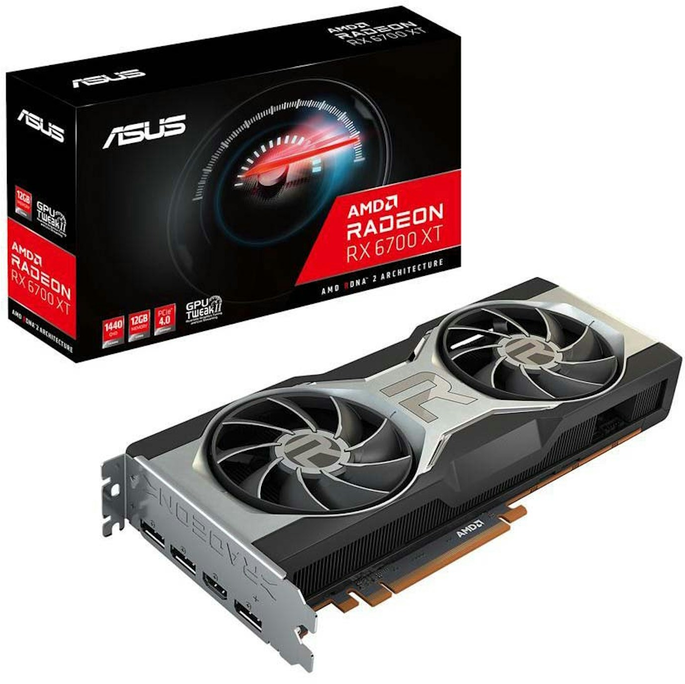 AMD ASUS Radeon RX 6700 XT DirectX 12 Ultimate 12GB Graphics Card ...