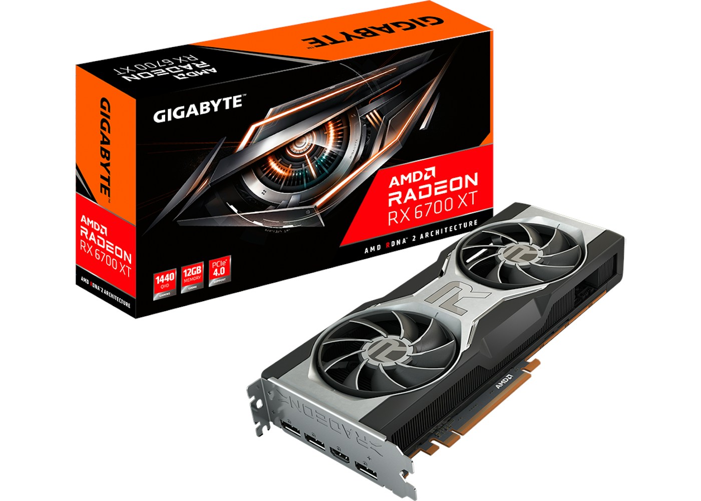 Amd Gigabyte Radeon Rx 6700 Xt 12g Graphics Card Gv R67xt 12gd B