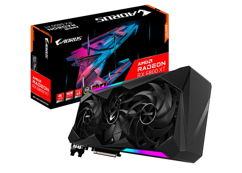 AMD GIGABYTE Radeon RX 6800 XT AORUS MASTER 16G Graphics Card (GV