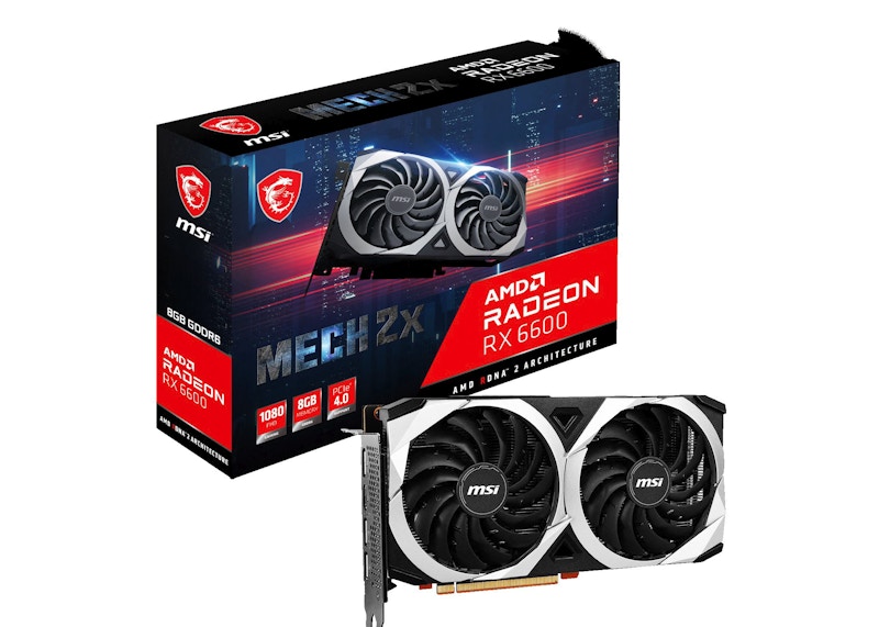 AMD MSI Radeon RX 6600 MECH 2X 8G Graphics Card (Radeon RX 6600 MECH 2X 8G)