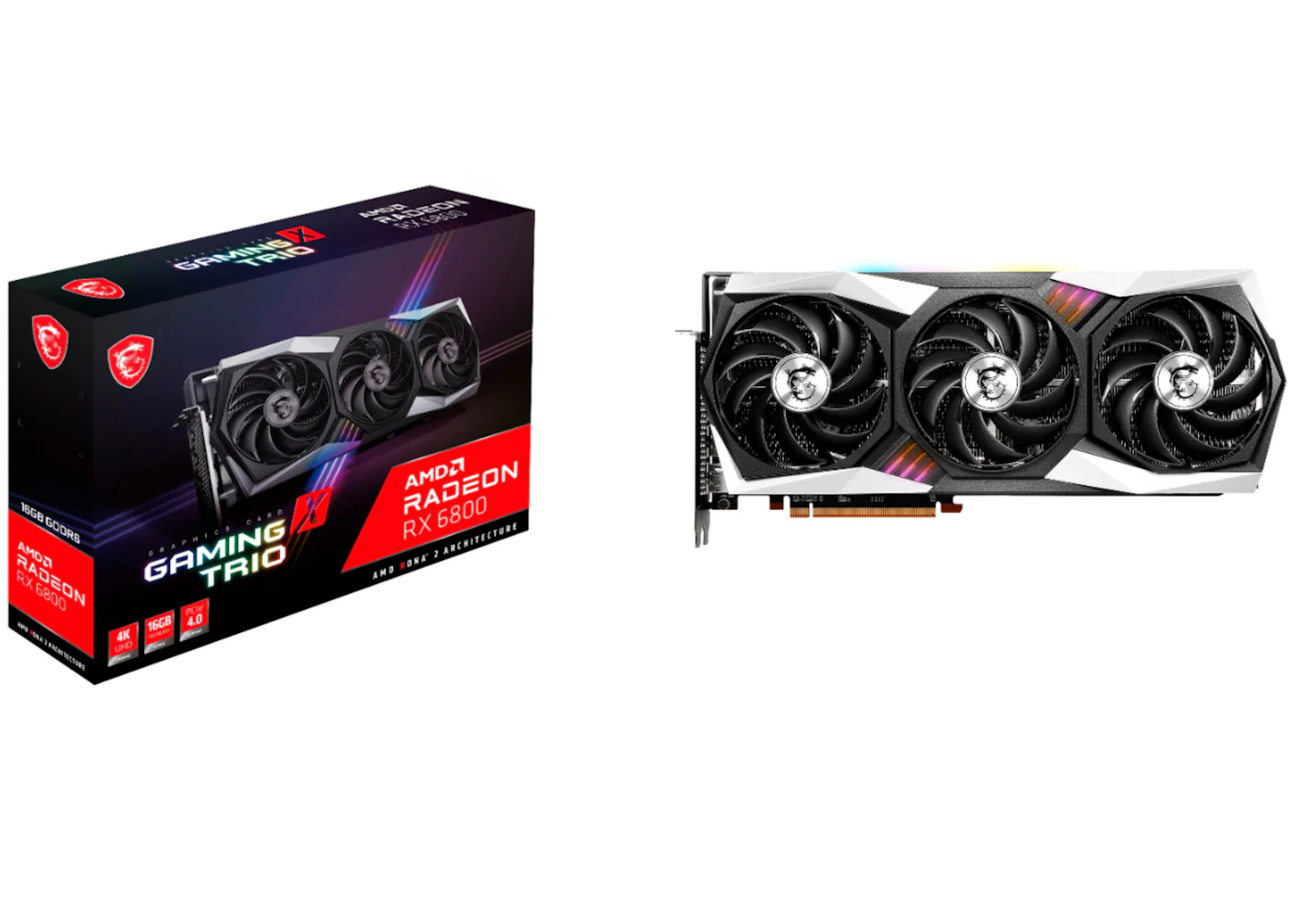 AMD MSI Radeon RX 6800 GAMING X TRIO 16G Graphics Card - US