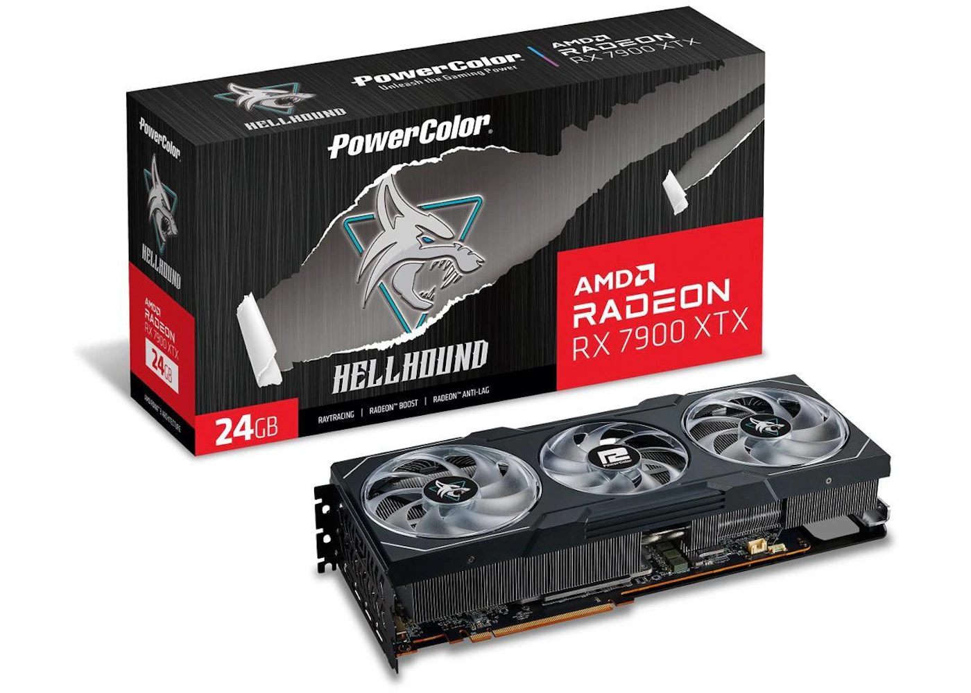 AMD PowerColor Hellhound Radeon RX 7900 XTX 24GB OC Graphics Card ...