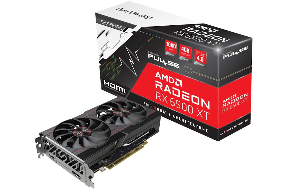 AMD SAPPHIRE PULSE Radeon RX 6500 XT 4G Graphics Card 11314-01-20G