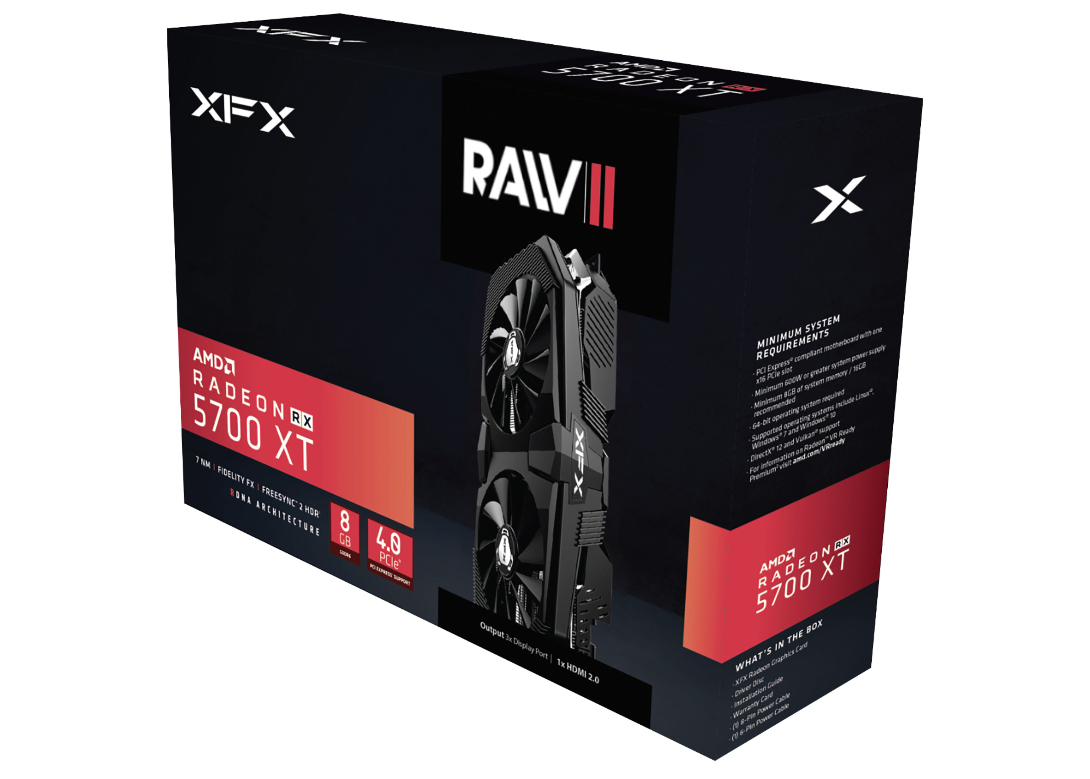 AMD XFX Radeon RX 5700 XT RAW II Graphics Card (RX-57XT8OFFR