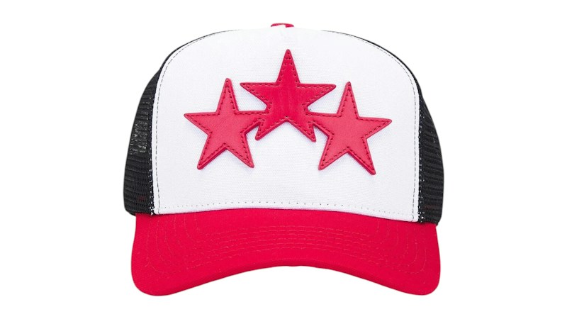 Casquette Trucker 3 étoiles AMIRI rouge