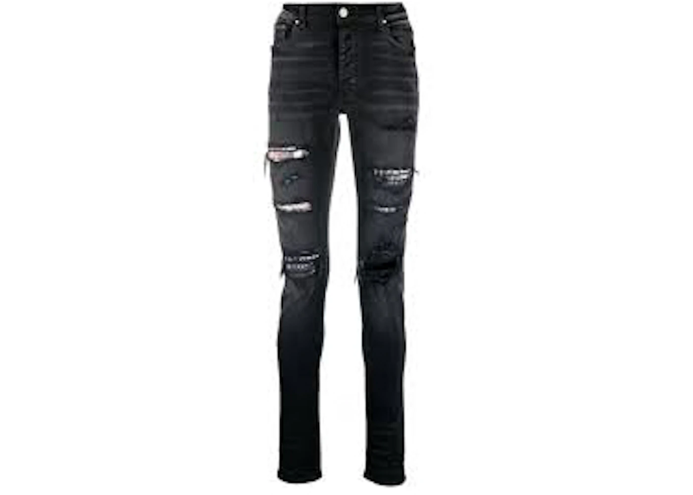 AMIRI Aged Ripped Skinny Jeans Black Men's - SS22 - US