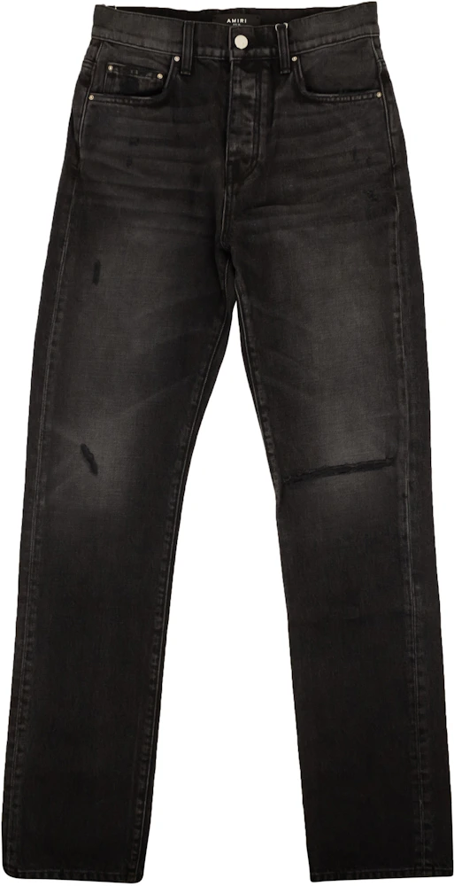 AMIRI Aged Straight Fit Jeans Black Men's - SS23 - GB