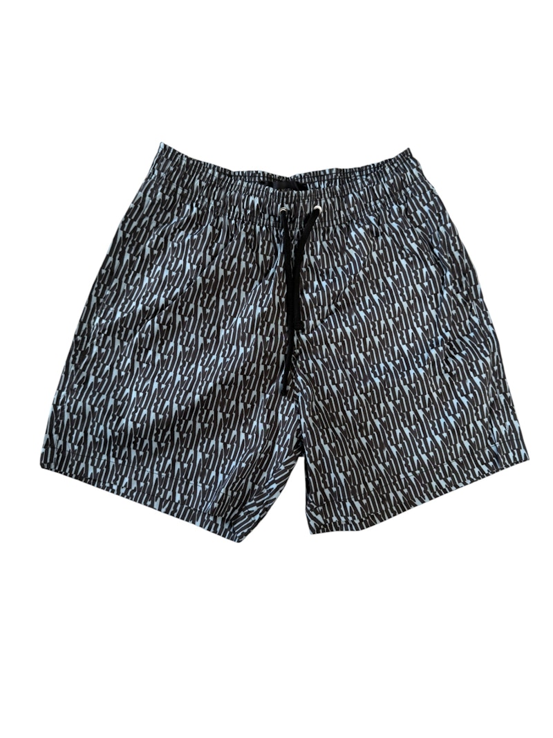 Short de bain AMIRI All Over Logo Dusty Blue