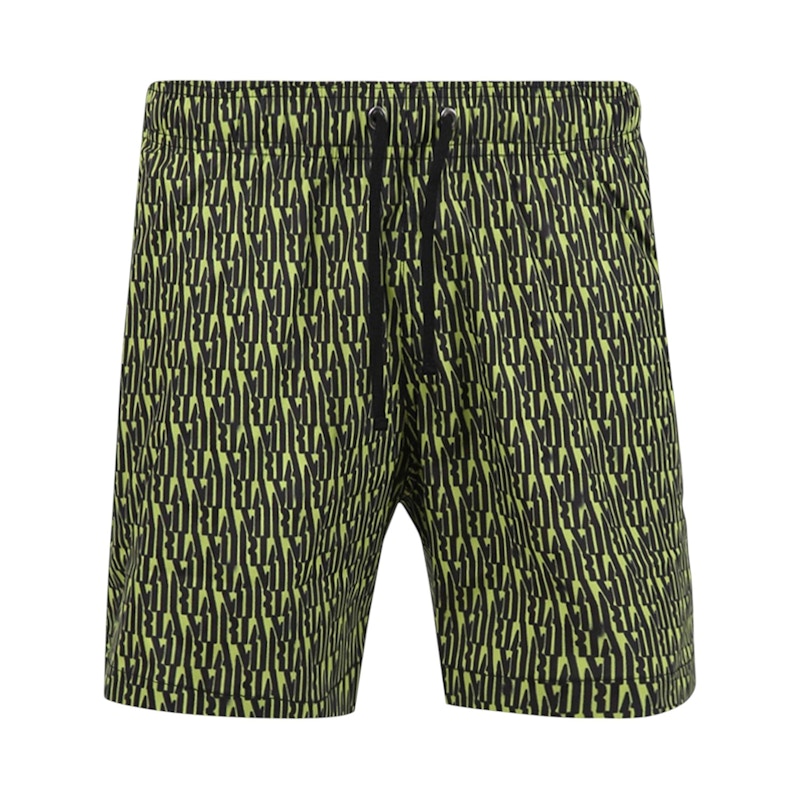 Pantaloncini da bagno AMIRI All Over Logo Lime